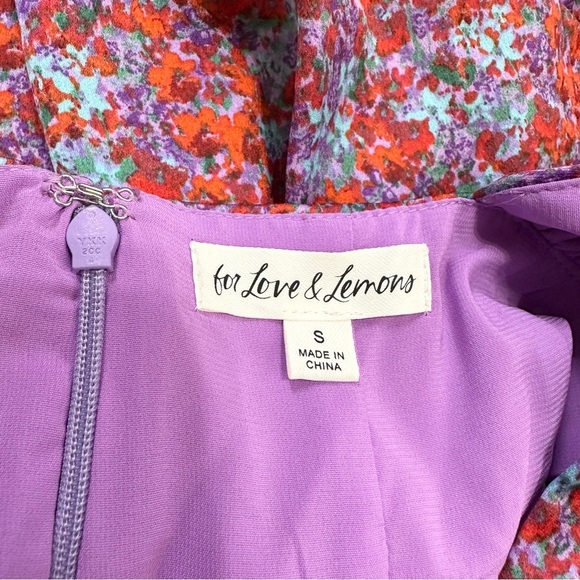 For Love & Lemons Shiloh Mini Dress in Blossom - Picture 15 of 16